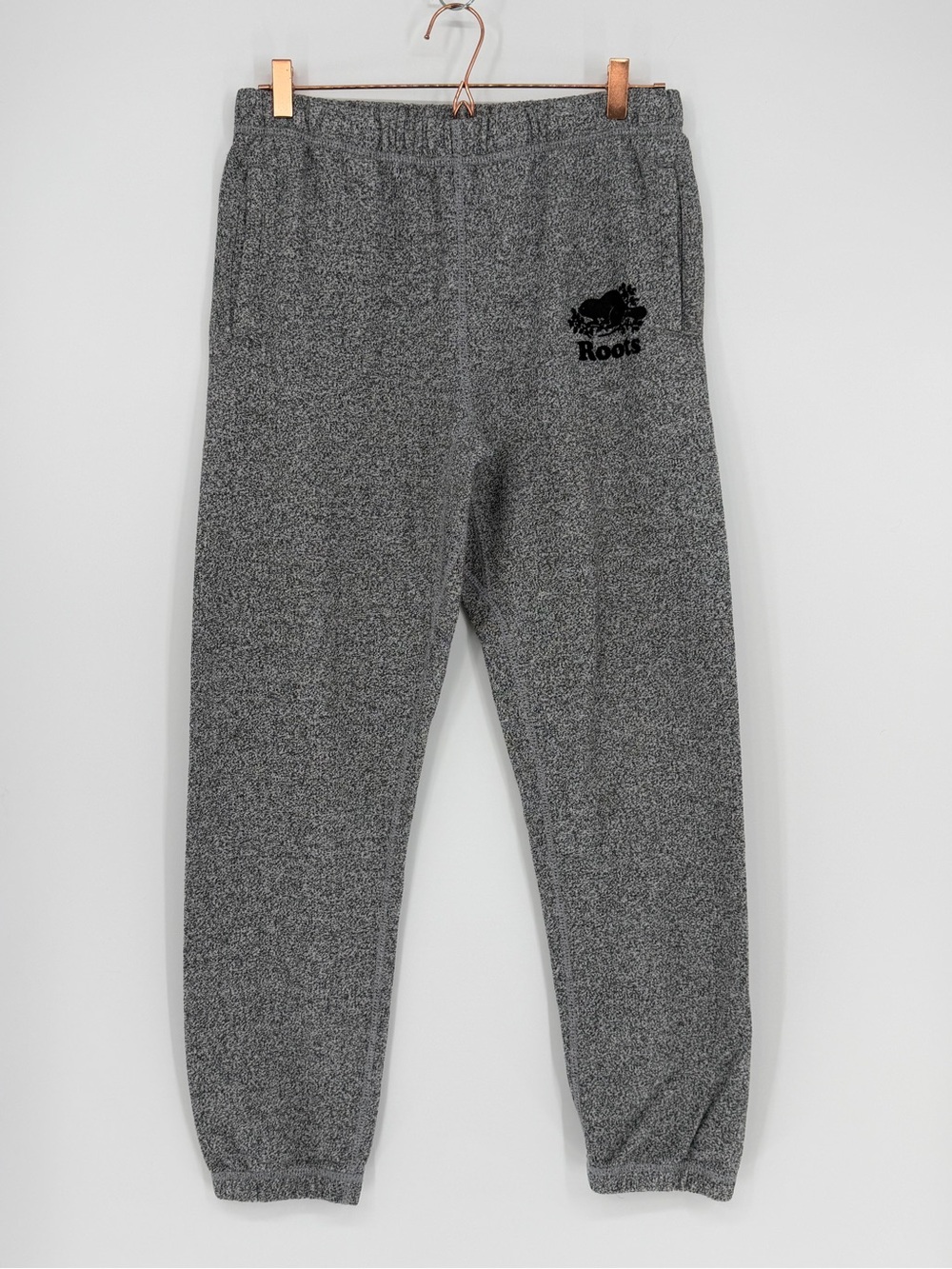 Roots Heather Grey Joggers Sweatpants Size Small